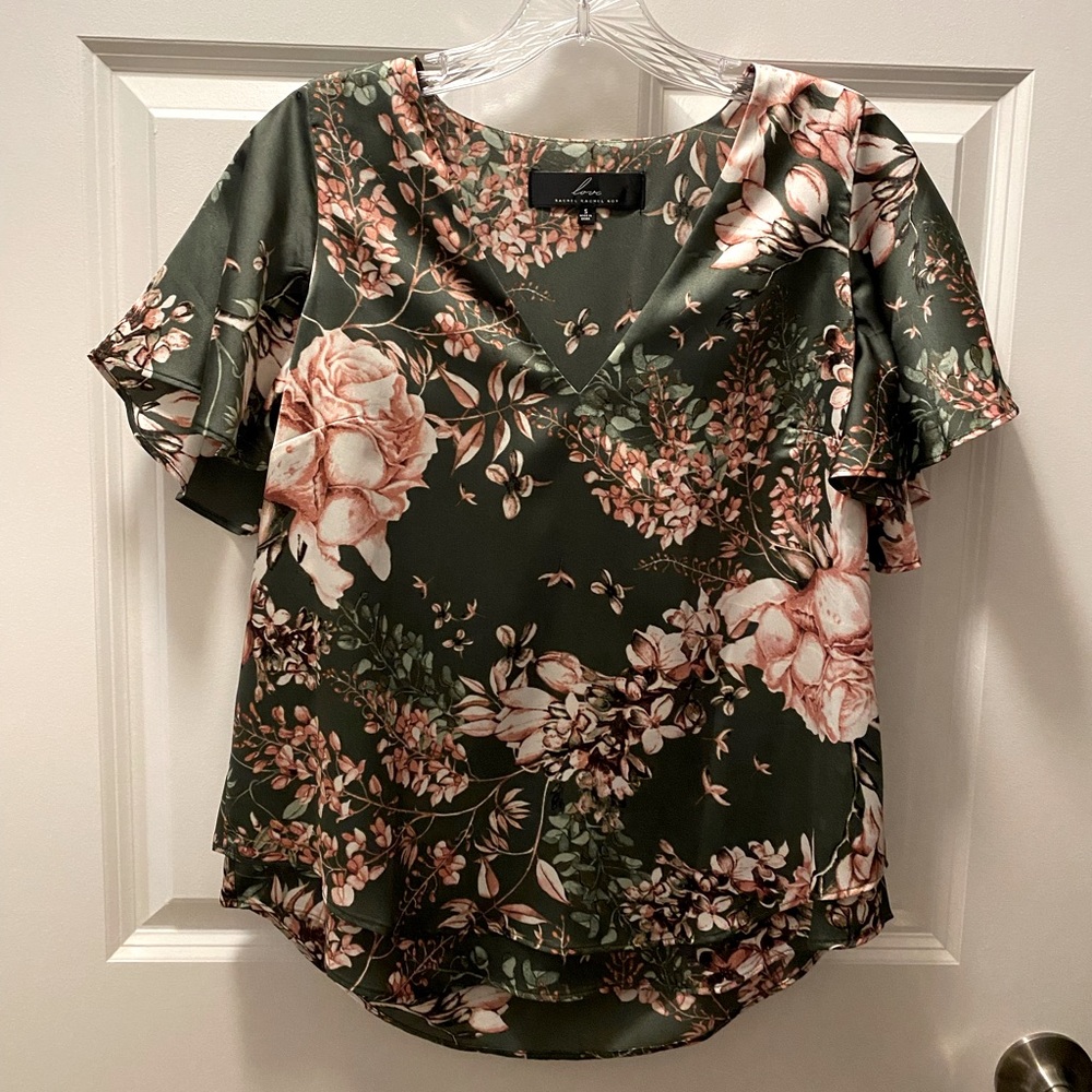 RACHEL Rachel Roy floral deep v-neck blouse (Stitch Fix) - Picture 1 of 5